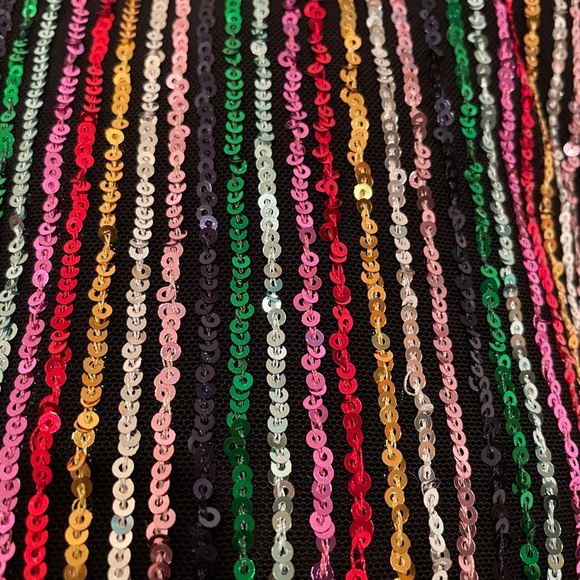 Sanctuary rainbow sequin striped embellished multi cocktail party new with tag - Picture 5 of 14